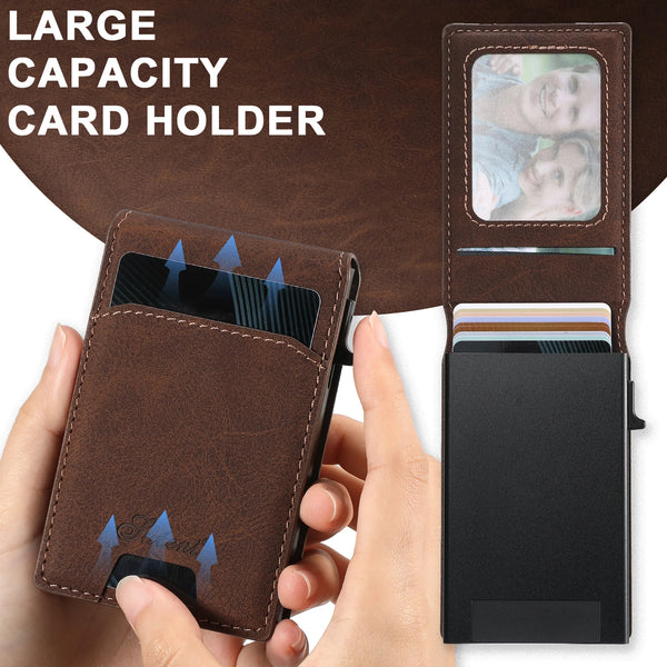 SUTENI Magnetic Wireless Charging  Phone Case Card Slot Luxury PU Leather Wallet Button Card Box For Samsung S26 Ultra S25 Plus