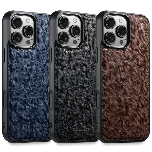 SUTENI Wireless Charging Phone Case Luxury PU Leather Magnet For iPhone 17 Pro Max 16 Plus 15 14 13 12
