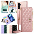 Crossbody Zipper Wallet Case for Samsung Galaxy A05 A06 A07 A15 A16 A17 A25 A35 A36 A53 A54 A55 A56 A72 A73 4G 5G Phone Cover