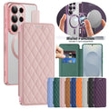 Leather Flip Case for Samsung Galaxy S26 Ultra S25 Edge S24 Plus Fe S22 S23 S26U S25U Card Holder Slots Magnetic Phone Cover