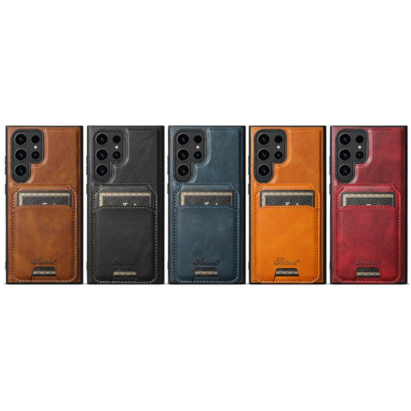 SUTENI Wallet Phone Case Card Holder Leather Magnetic Pocket Cover For Samsung Galaxy S24Ultra S23 S22Plus