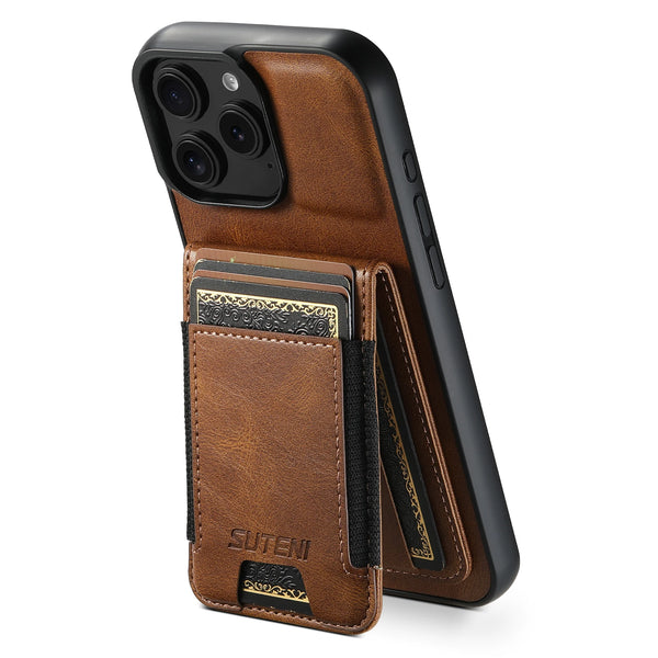 SUTENI Card Holder Phone Case Luxury Faux Leather Stand For iPhone 17 Pro Max 16 Plus 15 14 13 12