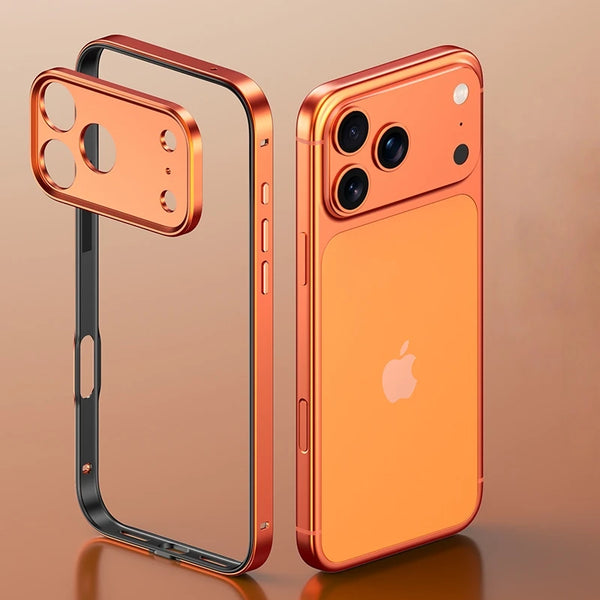 Aluminum Alloy Phone Frame Case For iPhone 17 Air 16 15 14 13 Pro Max Plus Metal Camera Lens Protect Silicone Shockproof Bumper