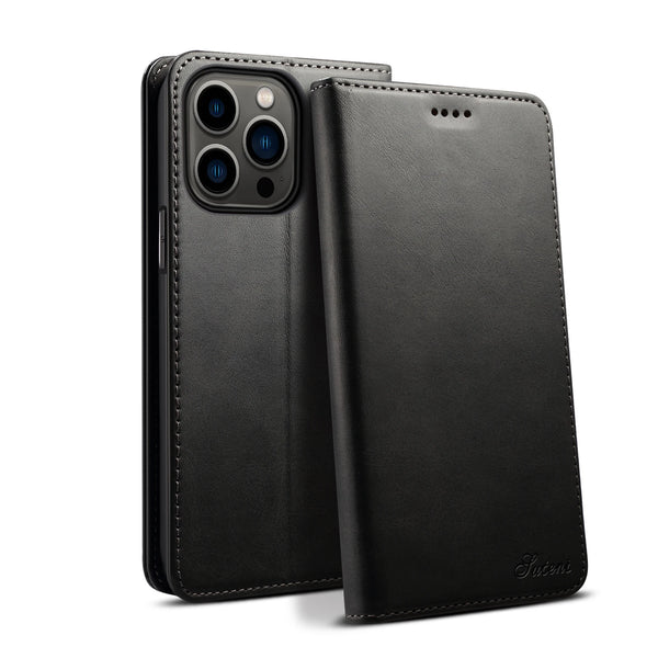 SUTENI Leather Wallet Phone Case Flip Cover Card Holder Bracket For iPhone 16 15 14 13 12 11 XR XS Pro Max Plus 7 8