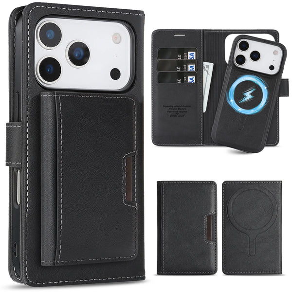 3-in-1 50% off Leather Wallet magnetic Flip back Case For iPhone 17 Promax Air 16 Pro Max 15 Plus 14 13 12 For Samsung Galaxy S25 S26 Ultra S24 Plus S23 S24