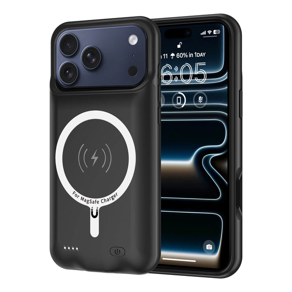 10000mAh Magnetic Battery Case for iPhone 17 Air 17 Pro Max Portable Charger Case Wireless Charging Power Bank Charger Cover