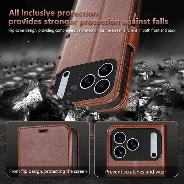 Flip Leather Case For iphone 17 Promax 16 Pro Max 15 Plus 14 Pro 13 12 iphone17 iphone16 Wallet Cash Cards Slots Phone Cover