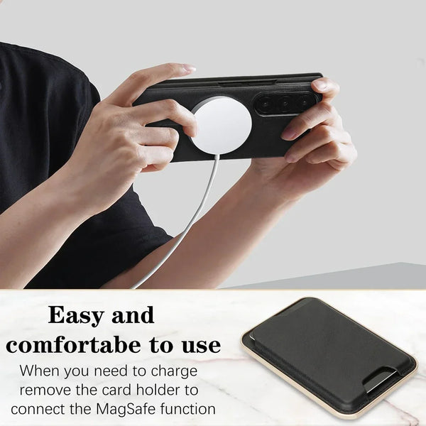 2 in 1 Ultra Thin Case for Samsung Galaxy Z Fold 7 6 5 4 3 Fold7 Fold6 Fold5 Fold4 Fold3 Wireless Charger Wallet Phone Cover