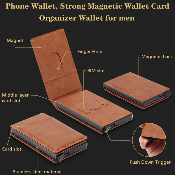 2 in 1 Card Box Leather Case For Samsung Galaxy S26 S25 Ultra S24 Plus S23 S26U S25U S24U Magnetic Cards Holder Phone Cover