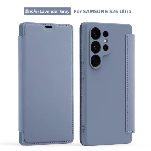 Soft Silicone Flip Case for Samsung Galaxy S25 Ultra S24 Plus S23 S22 S25U S24U S23U Cards Holder Card Slots Phone Case