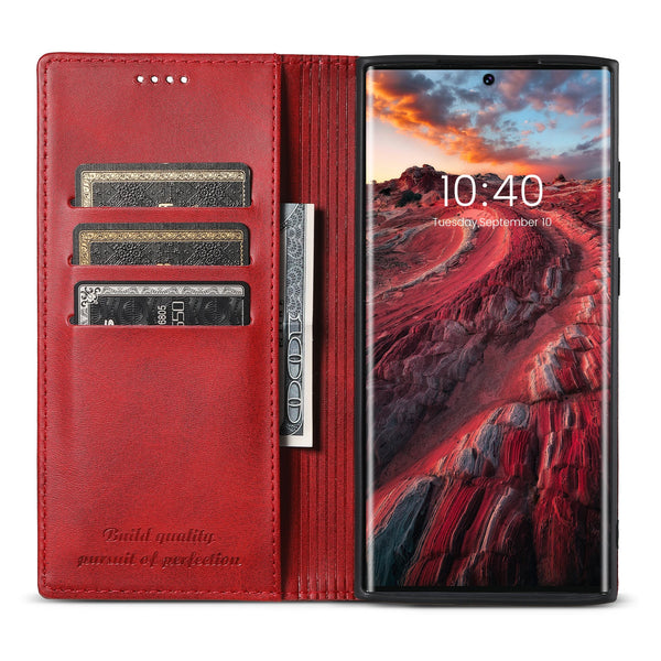 SUTENI Faux Leather Card Holder Stand Wallet Magnet Flip Cover Phone Case For Samsung S26 Ultra S25 Plus S24 S23 S22 Note20
