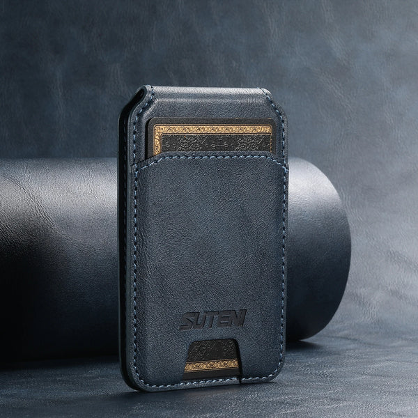 SUTENI Luxury Faux Leather Mobile Phone Wallet Magnet Flip Pocket Card Storage Bag Wallet