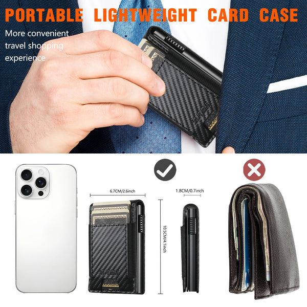 SUTENI Faux Leather For Men Wallet Card Slot Wallet Flip Cover Card Box Pressing The Button Automatically Ejects The Card