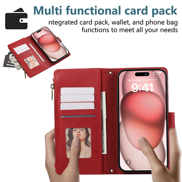 Crossbody Leather Case for Samsung Galaxy S25 Ultra Edge S24 Plus 23 FE S22 S25U S24U S25Fe Card Slots Holder Wallet Phone Cover