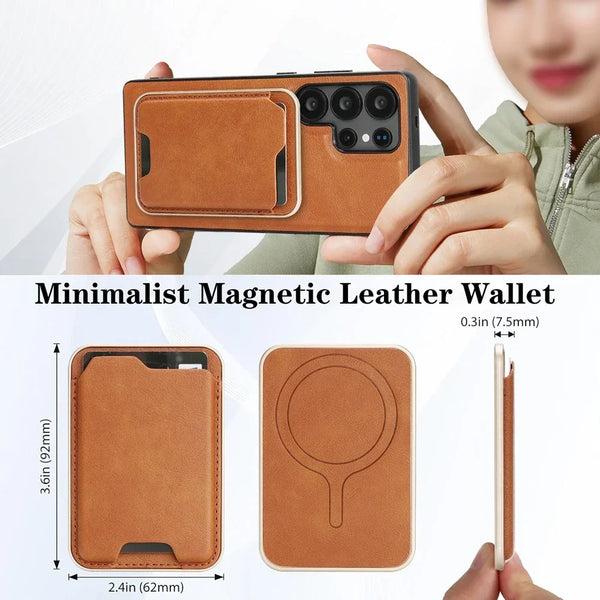 2 IN 1 Magnetic Leather Case for Samsung Galaxy A16 A15 A14 A56 A55 A54 A53 A52 A36 A35 A34 4G 5G Cards Slot Bag Phone Cover