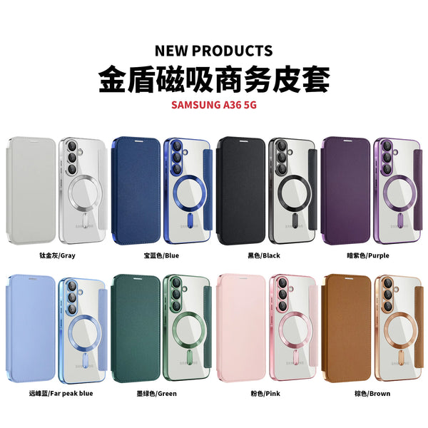 Flip Case for Samsung Galaxy A15 A16 A17 A35 A36 A55 A05 A05S A06 A07 A56 A26 4G 5G Wireless Charging Card Slots Phone Cover