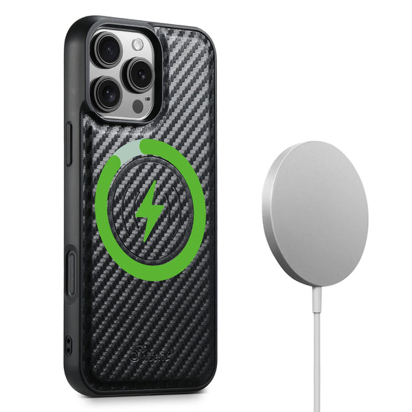 SUTENI Luxury Faux Leather Phone Case Wireless Charging Magnet Tartan For iPhone 17 Pro Max 16 Plus 15 14 13 12