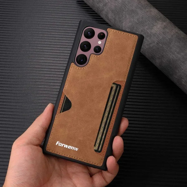 Leather Case for Samsung Galaxy A14 A15 A16 A17 A23 A24 A25 A35 A36 A53 A54 A55 A56 A71 A72 A73 4G 5G Card Slots Phone Cover