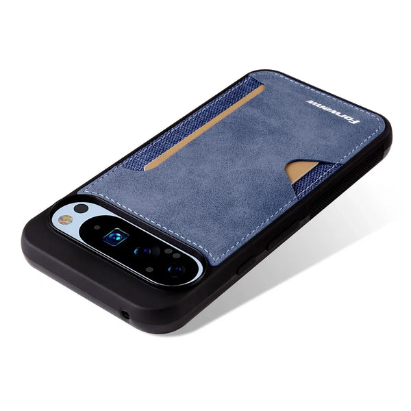 Cards Slot Leather Case For Google Pixel 9 9A 9Pro 9ProXL 10 10Pro 10ProXL Pro XL Shockproof Card Holder Phone Back Cover