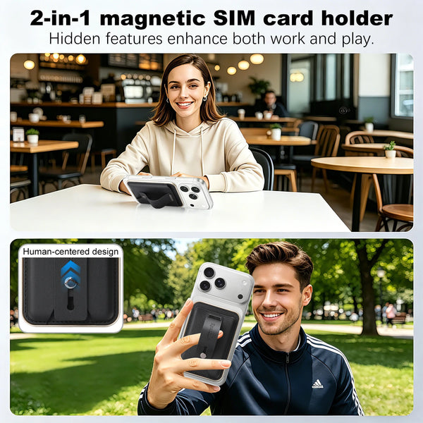 Magnetic Card Bag Cards Holder for iPhone 17 16 15 14 13 Pro Max Samsaung S26 S25 S24 Ultra Google Pixel Xiaomi Huawei Phone