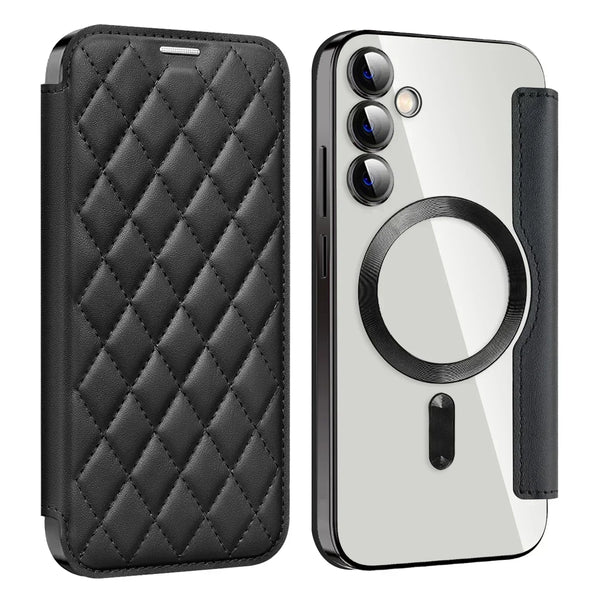 Leather Flip Case for Samsung Galaxy S25 S24 S22 S23 Plus Ultra S25U Card Holder Magnetic Camera Protection Phone Cover