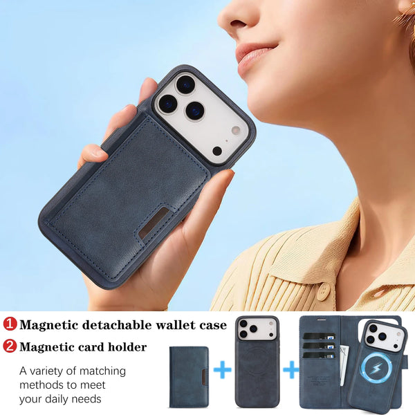 3-in-1 50% off Leather Wallet magnetic Flip back Case For iPhone 17 Promax Air 16 Pro Max 15 Plus 14 13 12 For Samsung Galaxy S25 S26 Ultra S24 Plus S23 S24