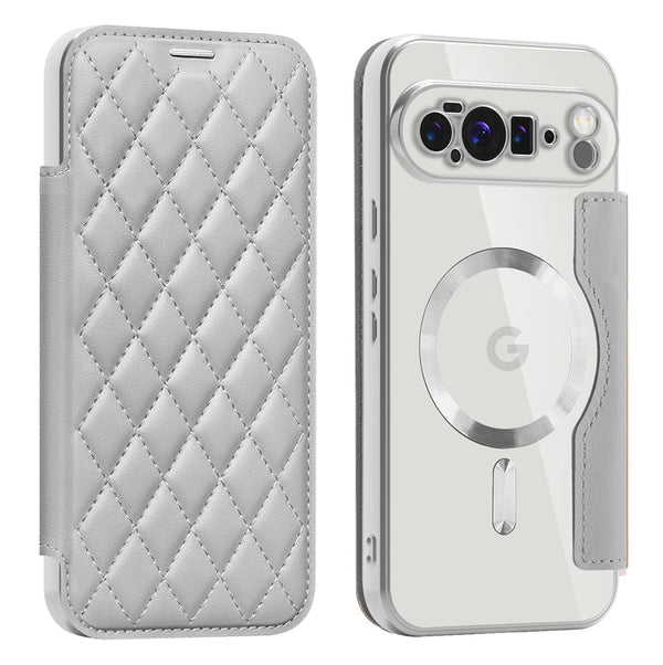 Wireless Charging Flip Leather Case for Google Pixel 7A 8A 9 10 Pro 9A XL Pixel10 Magnetic Card Slots Cards Holder Phone Cover