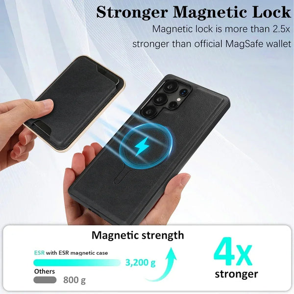 2 IN 1 Magnetic Leather Case for Samsung Galaxy A16 A15 A14 A56 A55 A54 A53 A52 A36 A35 A34 4G 5G Cards Slot Bag Phone Cover
