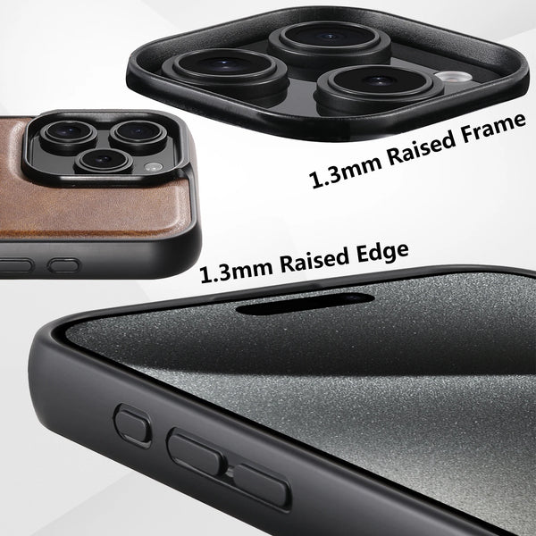 Strong Magnetic Compatible MagSafe Wireless Charging 360° Rotating Ring Stand PU Leather Phone Case For iPhone 17 16 15 14 13 12