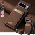 SUTENI Luxury Faux Leather Stand Card Holder Phone Case Frosted Feel For Google Pixel 9XL 8Pro 7A 6