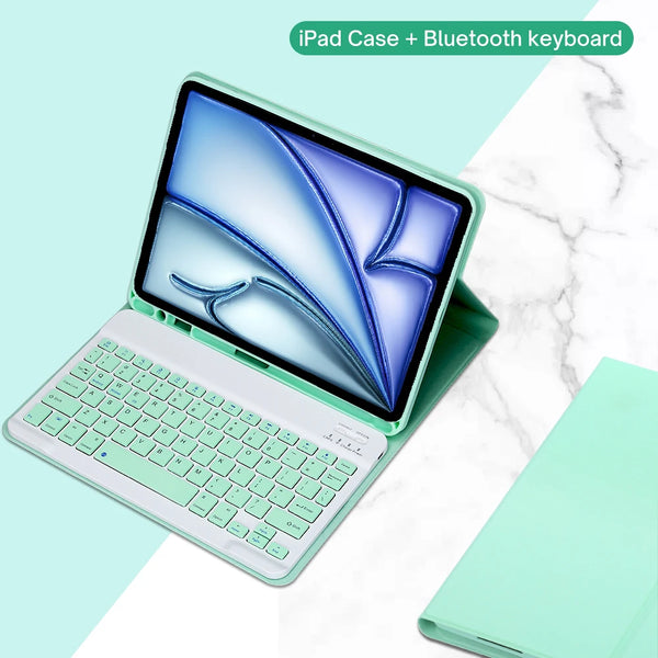 Keyboard Case For iPad Air 11 M2 2024/M3 2025/M4 2026,Folio Cover With Pencil Holder For iPad Air 4 5 10.9'' Air 6th 7th 8th Gen