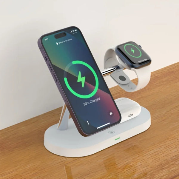 3 in 1 Wireless Charger Stand For iPhone 12/13/14/15/16/17 Fast Charging Station for Apple Watch 10 9 8 7 6 5 4 Airpods 2 3 Pro