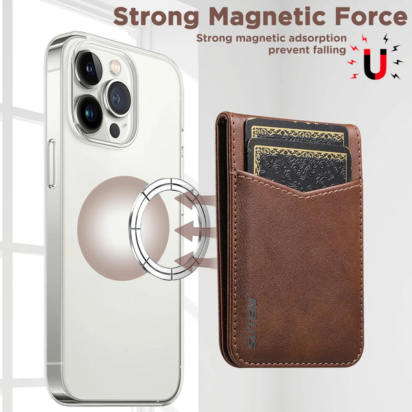 SUTENI Mobile Phone Wallet Stand Magnet Flip Pocket Card Storage Luxury Faux Leather Bottle Opener Bag Wallet Card Holder