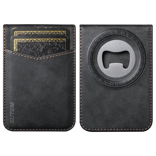 SUTENI Mobile Phone Wallet Stand Magnet Flip Pocket Card Storage Luxury Faux Leather Bottle Opener Bag Wallet Card Holder