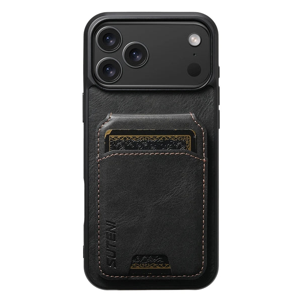 Leather Case For iPhone 17 Promax Air 16 16e Pro max 15 Plus 14 13 12 Kickstand Shockproof Card Slots Cards Holder Phone Cover