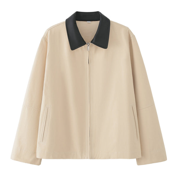 Women's Fashionable Casual Jacket With Lapel Collar