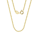 925 Sterling Silver Italian Gold-Plated Sterling  Rope Chain Necklace with Adjustable Clasp