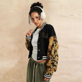 Outdoor Patchwork Color-blocked Sweatshirt Jacket For Women