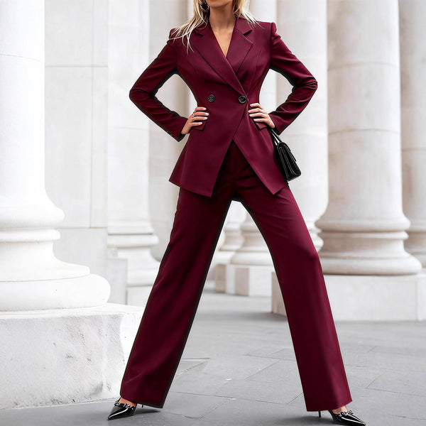 Autumn Women's Suit Double-Breasted Long-Sleeve Coat