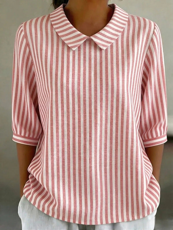 Printed Artistic And Fashionable Versatile Crew-neck Pullover Top
