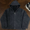 Wool And Mohair Full Zip Cardigan Coat