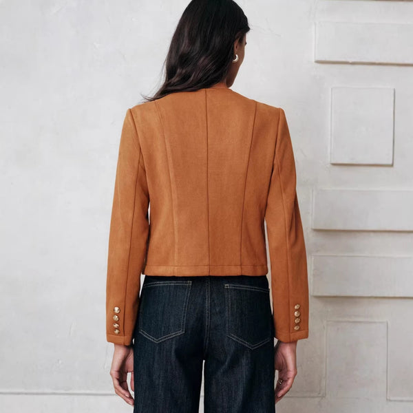 Linen Women's Casual Button-Up Jacket