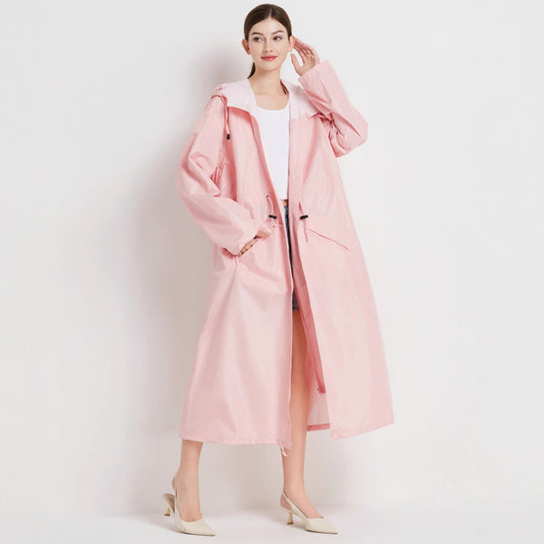 Womens Mid-length Trench Coat Raincoat