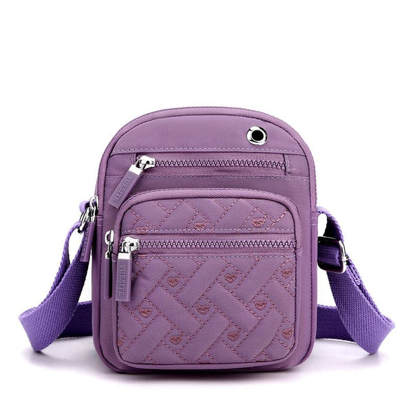 Solid Color Minimalism Crossbody Nylon Canvas Bag