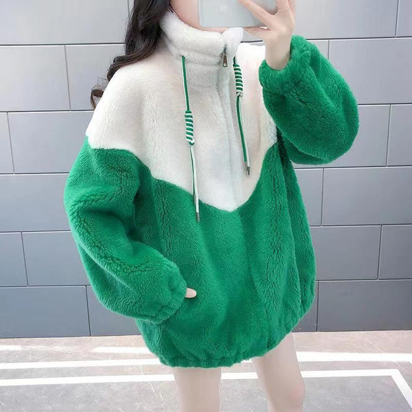 Women's Fashionable Loose Patchwork All-Match Coat
