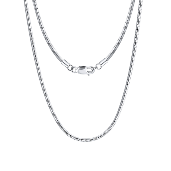 925 Sterling Silver Elegant  Snake Chain Necklace with Secure Lobster Clasp