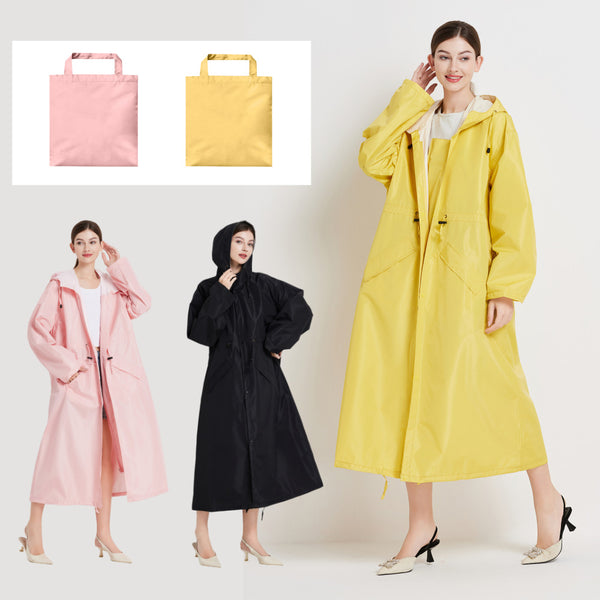 Womens Mid-length Trench Coat Raincoat