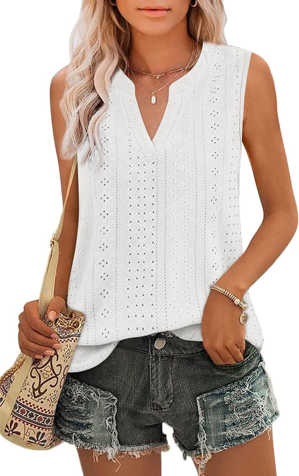 Summer Women's Sleeveless V-neck Top