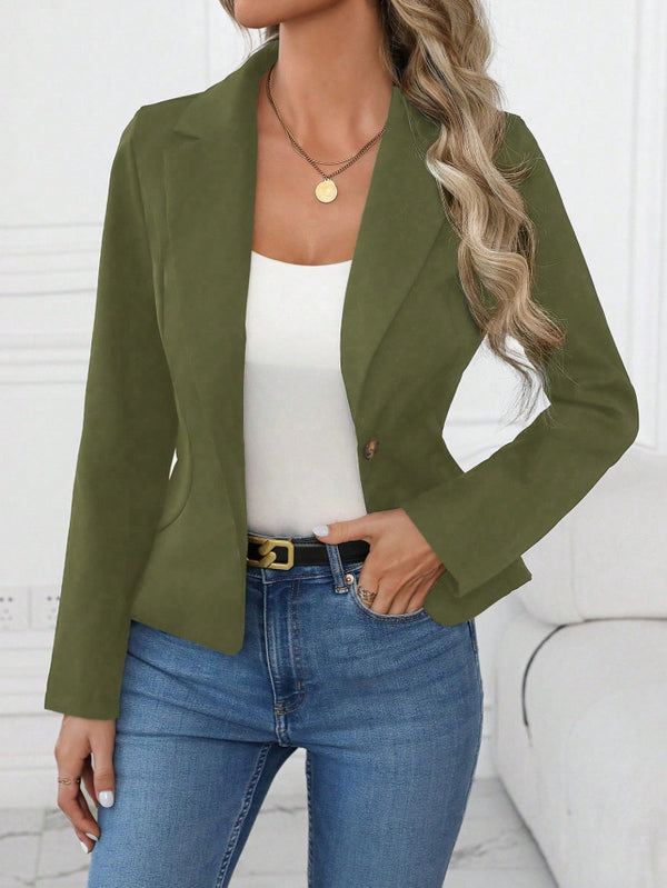 High-end Solid-color Womens Blazer