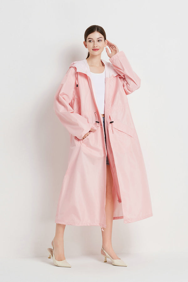 Womens Mid-length Trench Coat Raincoat